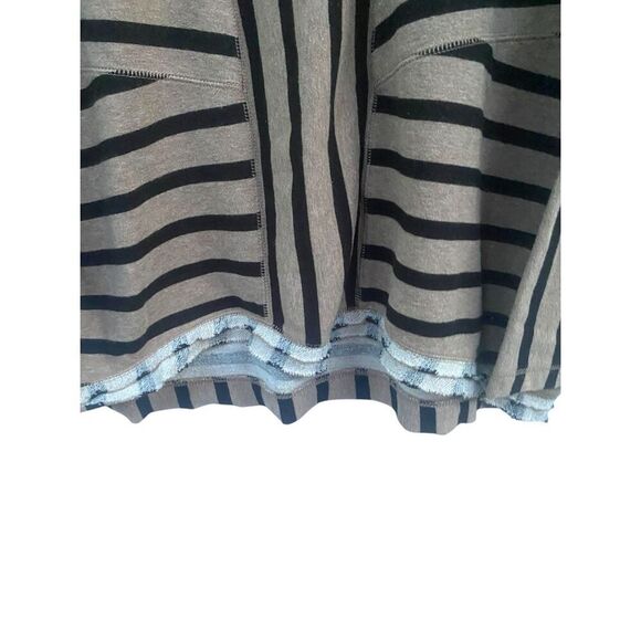 Calvin Klein Performance XL Striped Quick Dry Pullover Tunic Top Black Tan Cotto - Picture 3 of 7